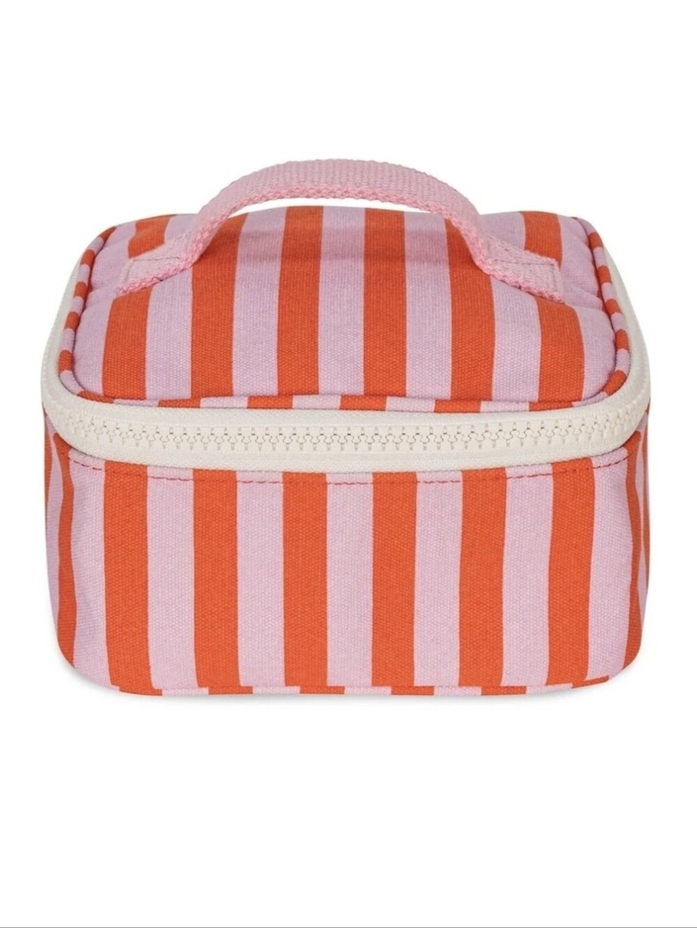 NWT - Fluf MINI ZIP CUBE BAG - AWNING STRIPE PINK